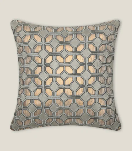 Nexis Blue Embroidered Cushion Cover
