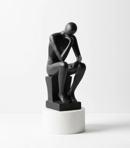 Abstract Thinker Metal Sculpture